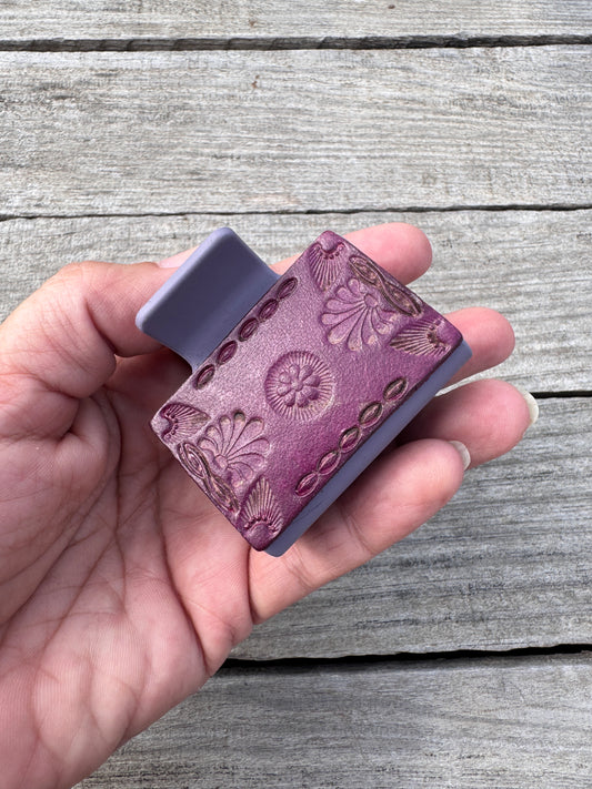 Hand Stamped Leather Hair Clips – 2” Mini Western Clips