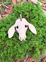 Brahma Cow Leather Keychain