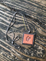 Deer Track Leather Pendant Necklace
