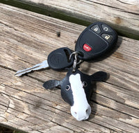 Hand Painted Holstein Cow Leather Keychain