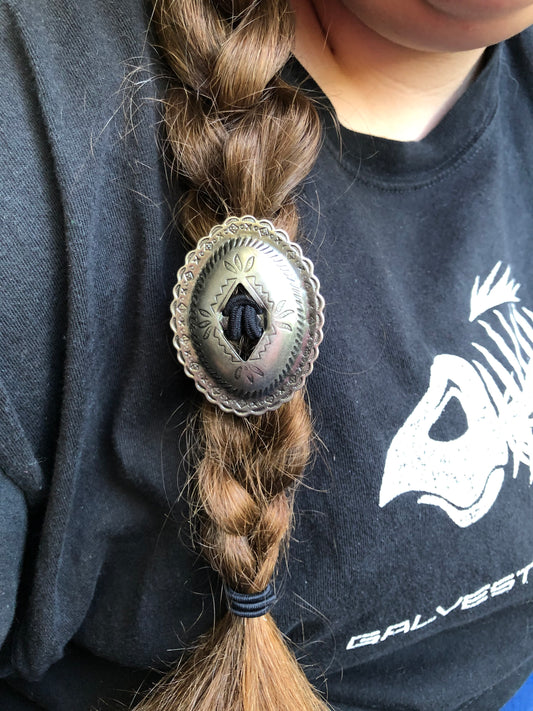 Large Southwestern Thunderbird Hair Tie - Peyote Rose