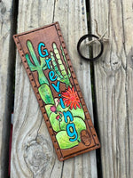 Custom Order Leather Show Stick Wrap
