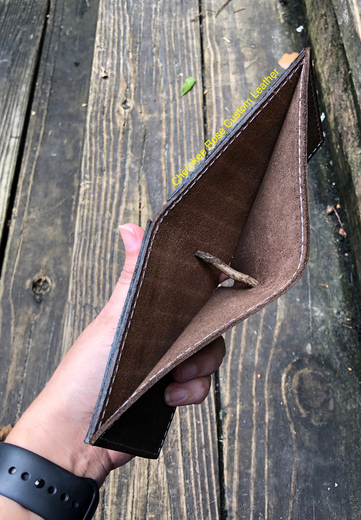 Handmade Oil Tanned Leather Bifold Wallet | Custom Men's Wallet