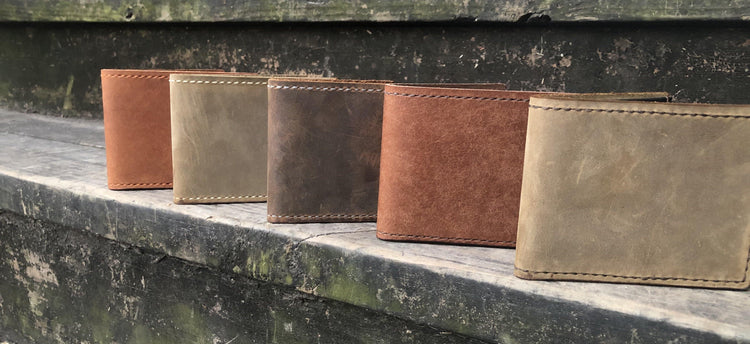 Handmade Leather Men's Bifold Wallets