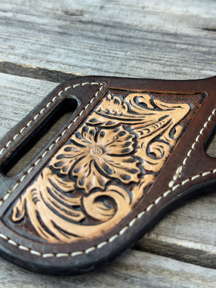 Slim Slanted Leather Knife Sheaths