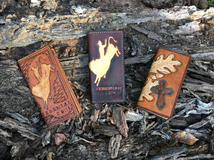 Handmade Leather Roper Style Long Wallets