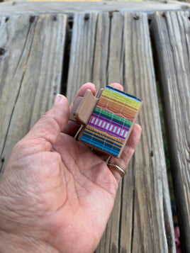 2 Inch Serape Pattern on Mocha Hair Claw Clip