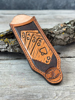 Hand Tooled Leather Cast Iron Skillet Handle Cover – 4 Aces