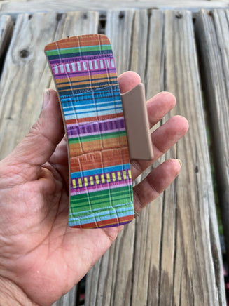 4 Inch Serape Pattern on Mocha Hair Claw Clip