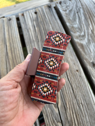 4 Inch Southwest Tribal Pattern with Mauve Hair Claw Clip