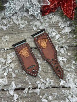 42/44mm Hairy Cow Custom Leather Apple Watch Band