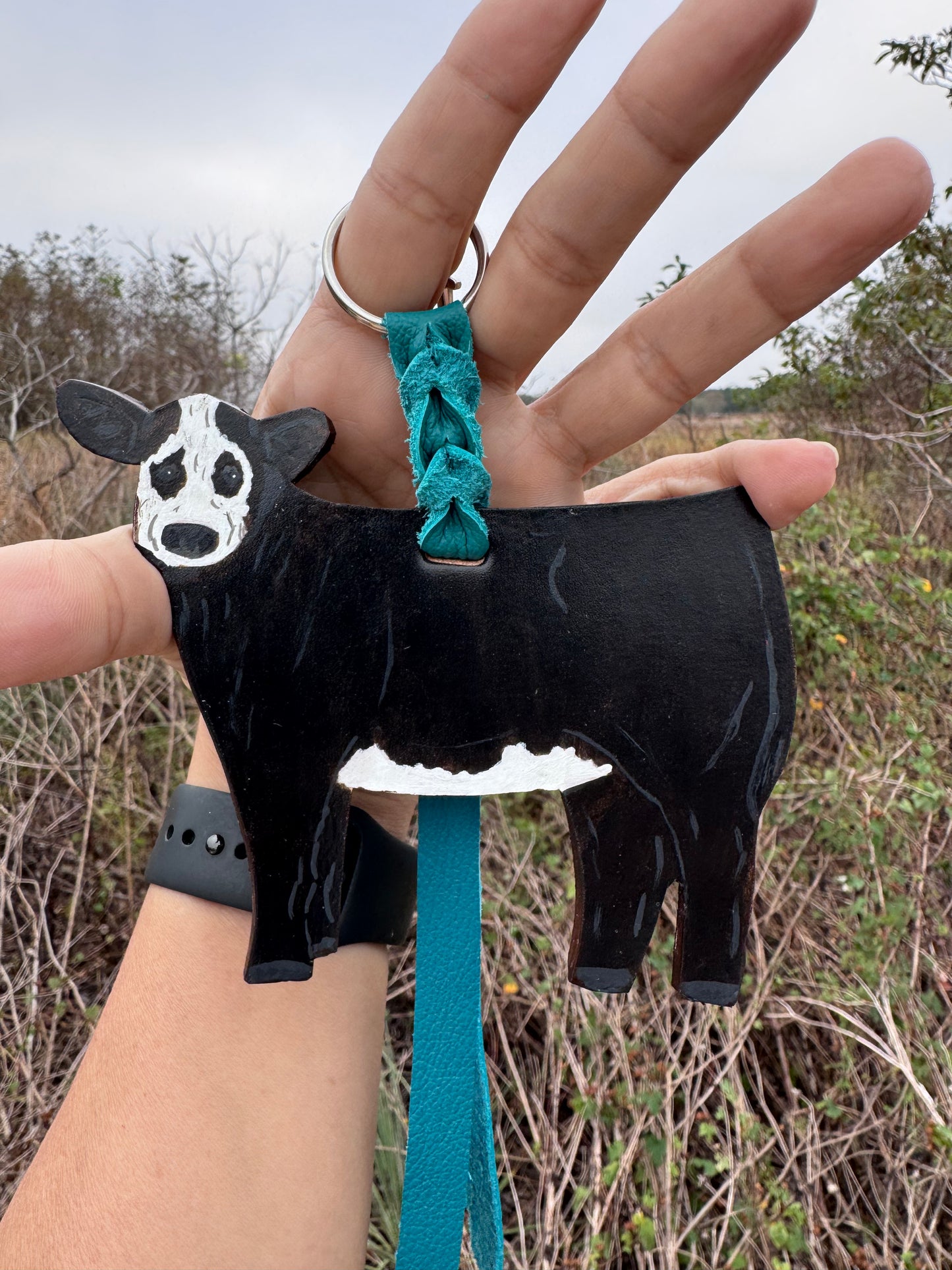 Black and White Show Heifer Purse Hanger