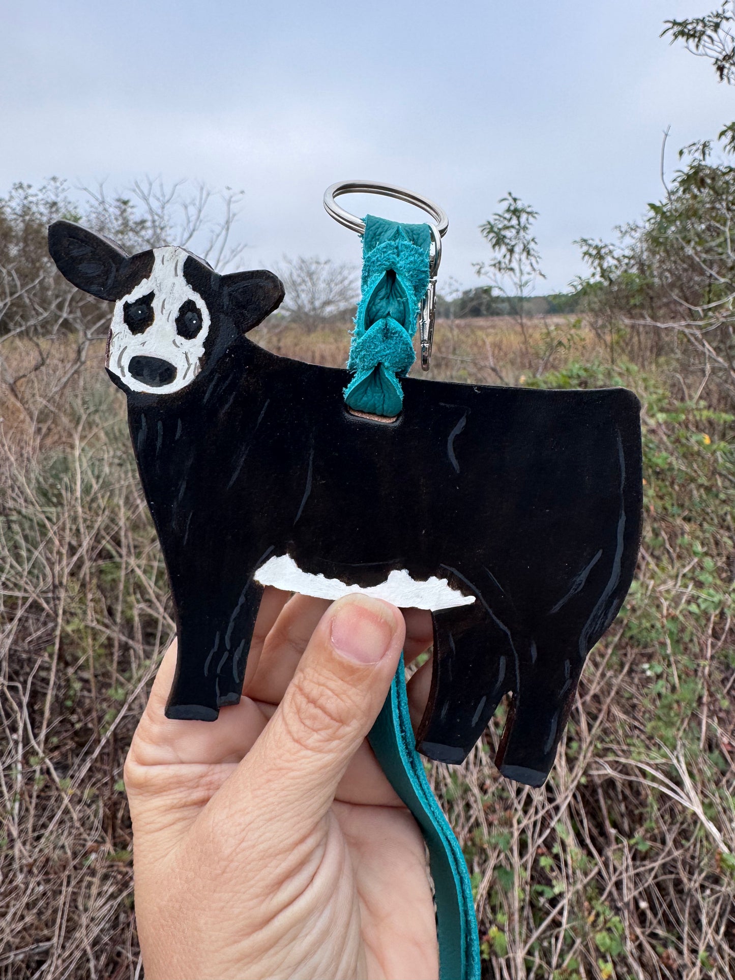 Black and White Show Heifer Purse Hanger