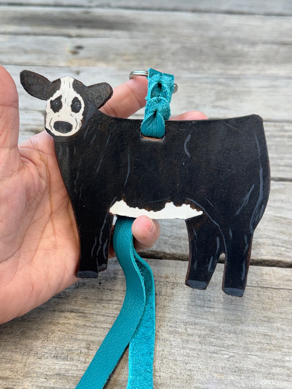 Black and White Show Heifer Purse Hanger