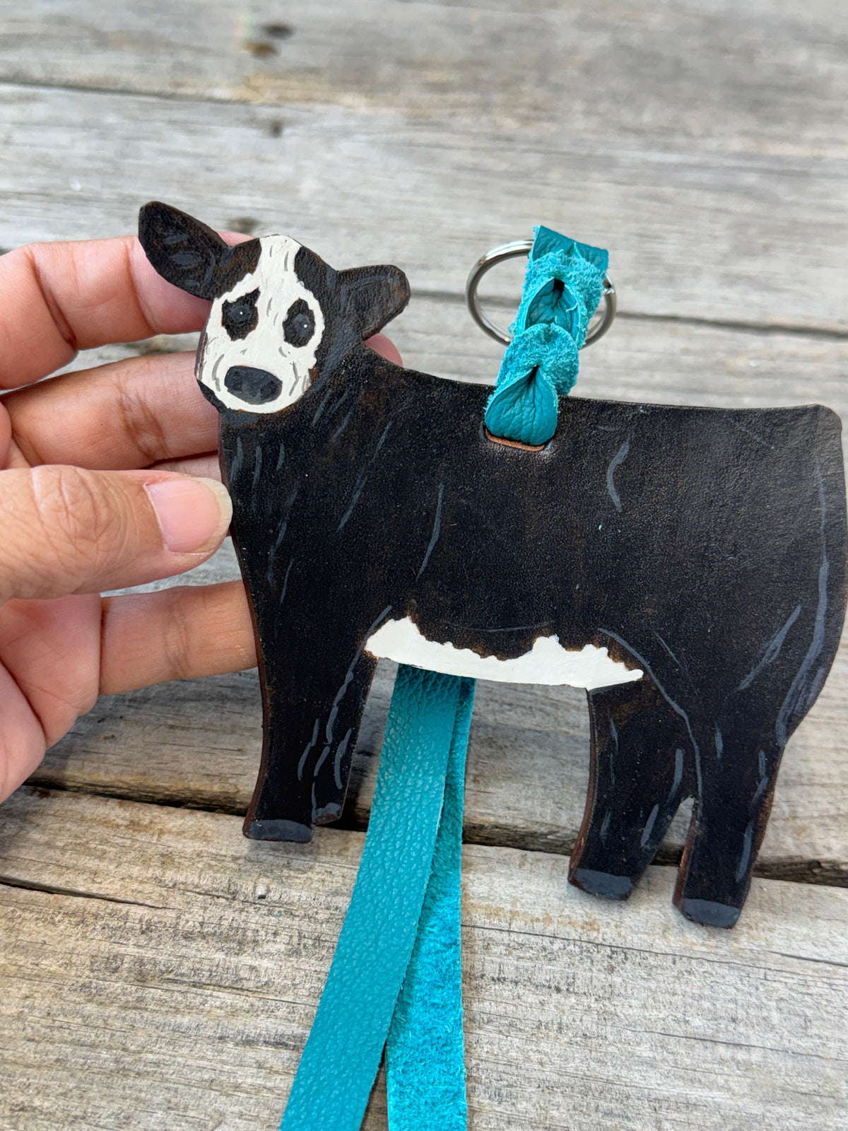 Black and White Show Heifer Purse Hanger