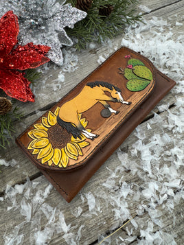 Buckskin Horse 3 Card Ladies Clutch Wallet