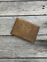 Crazy Horse Oil-Tanned Leather Card Wallet – Rustic Brown Everyday Carry