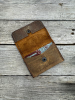 Crazy Horse Oil-Tanned Leather Card Wallet – Rustic Brown Everyday Carry
