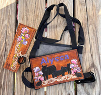 The Heritage Show Set | Custom Leather Livestock Show Harness & Matching Show Stick Wrap