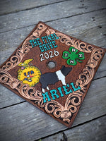 Custom Ordered~ Leather Graduation Cap Topper