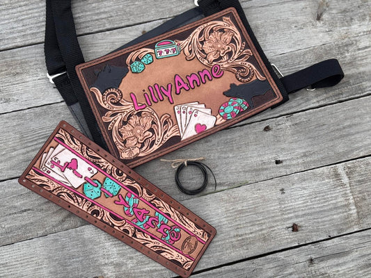 The Heritage Show Set | Custom Leather Livestock Show Harness & Matching Show Stick Wrap
