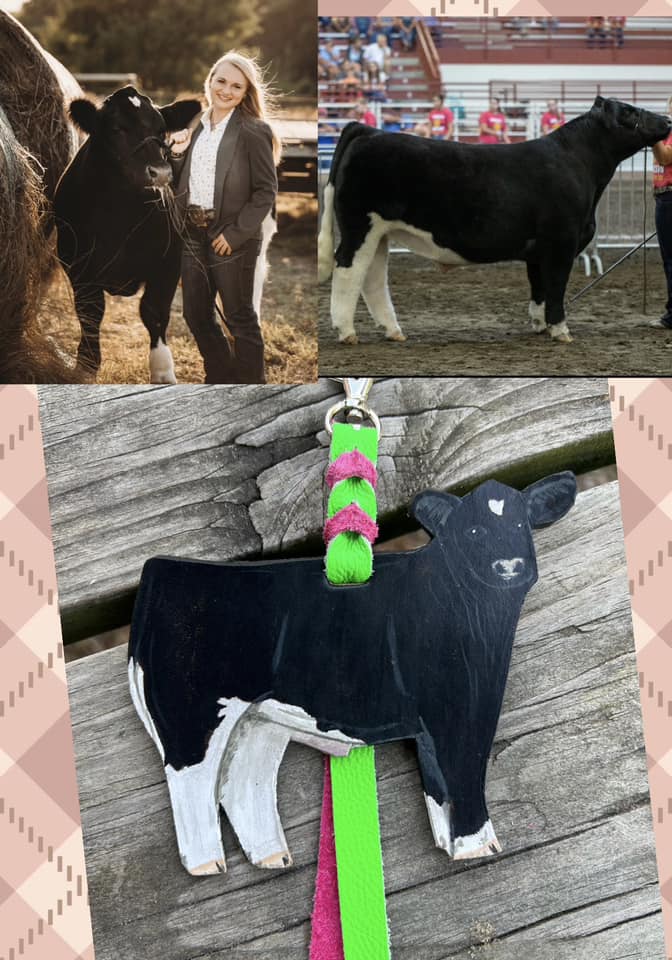 Custom Order Livestock Show Club Calf Key Chain