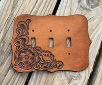 Custom Ordered Leather Light Switch Cover