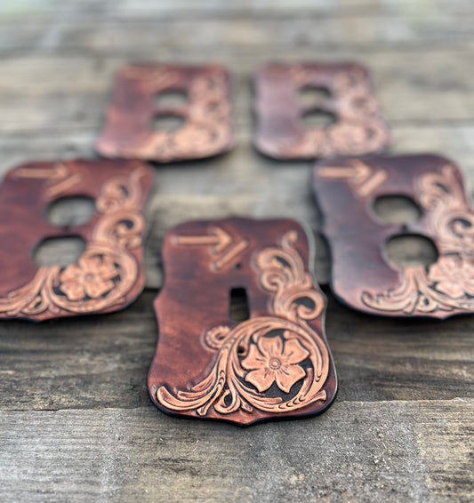 Custom Ordered Leather Light Switch Cover
