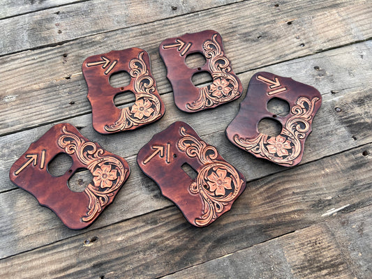 Custom Ordered Leather Light Switch Cover