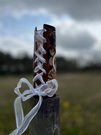 Custom Leather Bridal Bouquet Wrap