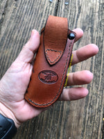 Custom Order- Vertical Style Leather Pocket Knife Sheath