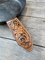 Leather Cast Iron Skillet Handle Cover – Fancy Floral