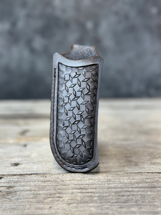 Diamond Plate Stamped Vertical Knife Sheath