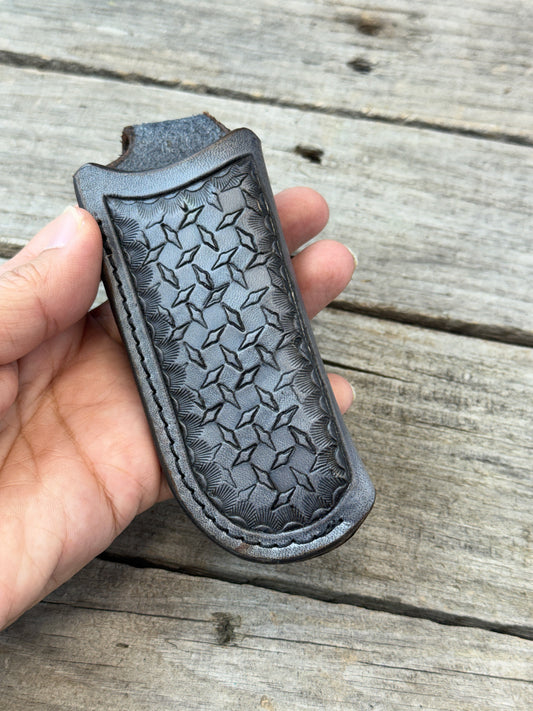 Diamond Plate Stamped Vertical Knife Sheath