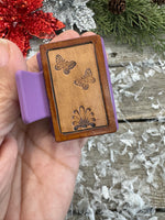 Hand Stamped Leather Hair Clips – 2” Mini Western Clips