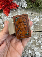 Hand Stamped Leather Hair Clips – 2” Mini Western Clips