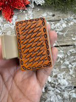 Hand Stamped Leather Hair Clips – 2” Mini Western Clips