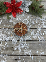 Light Brown Mandala Leather Coaster Set of 4
