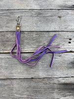 Purple Suede Leather Purse Tassel