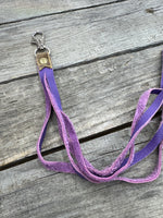 Purple Suede Leather Purse Tassel