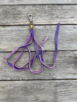 Purple Suede Leather Purse Tassel