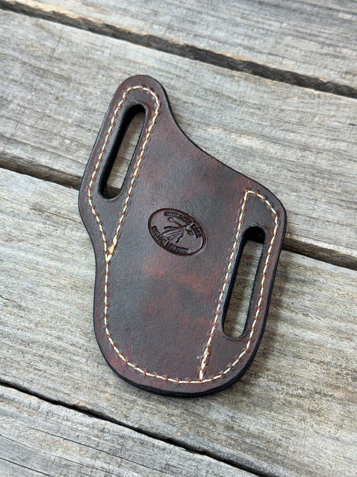 Hand Carved Texas Leather Knife Sheath