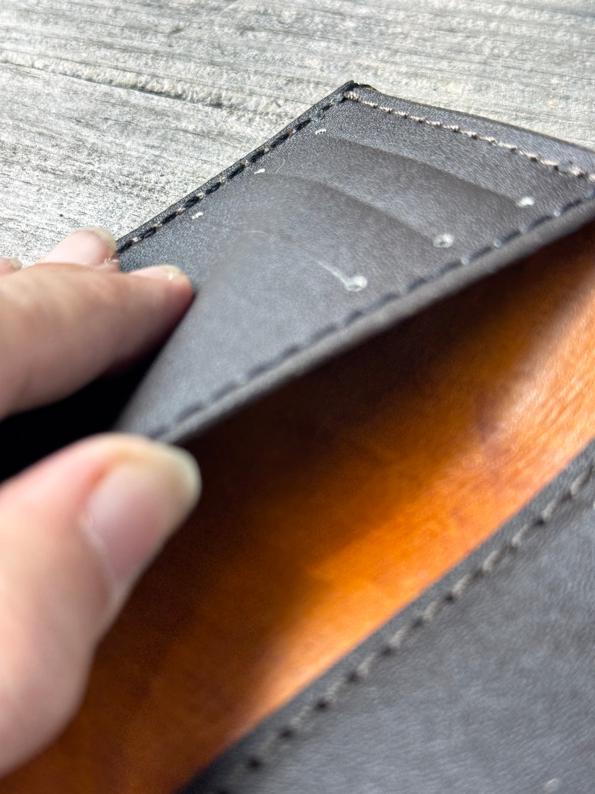 Aztec Stamped Western Leather Trifold Wallet