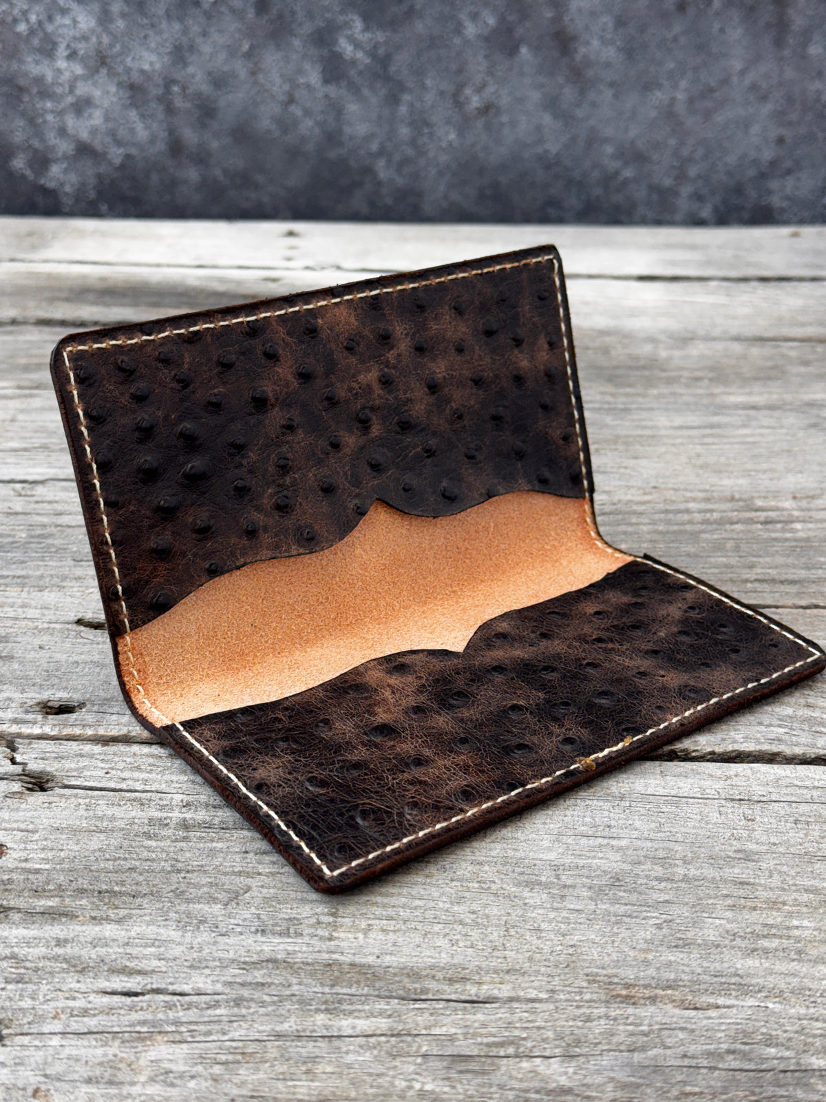 Barbed Wire Leather Checkbook Cover | Western Handmade