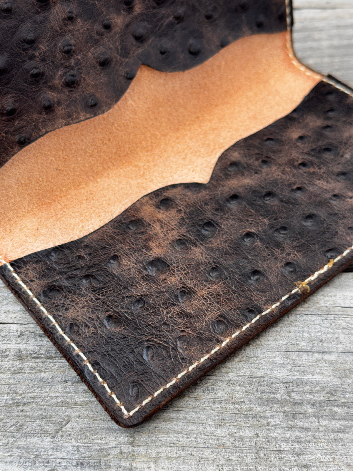 Barbed Wire Leather Checkbook Cover | Western Handmade