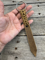 Rattler Tail Leather Keychains