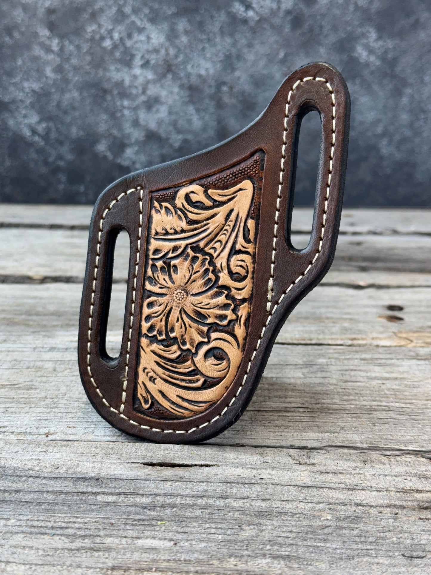 Slim Pancake Carved Floral