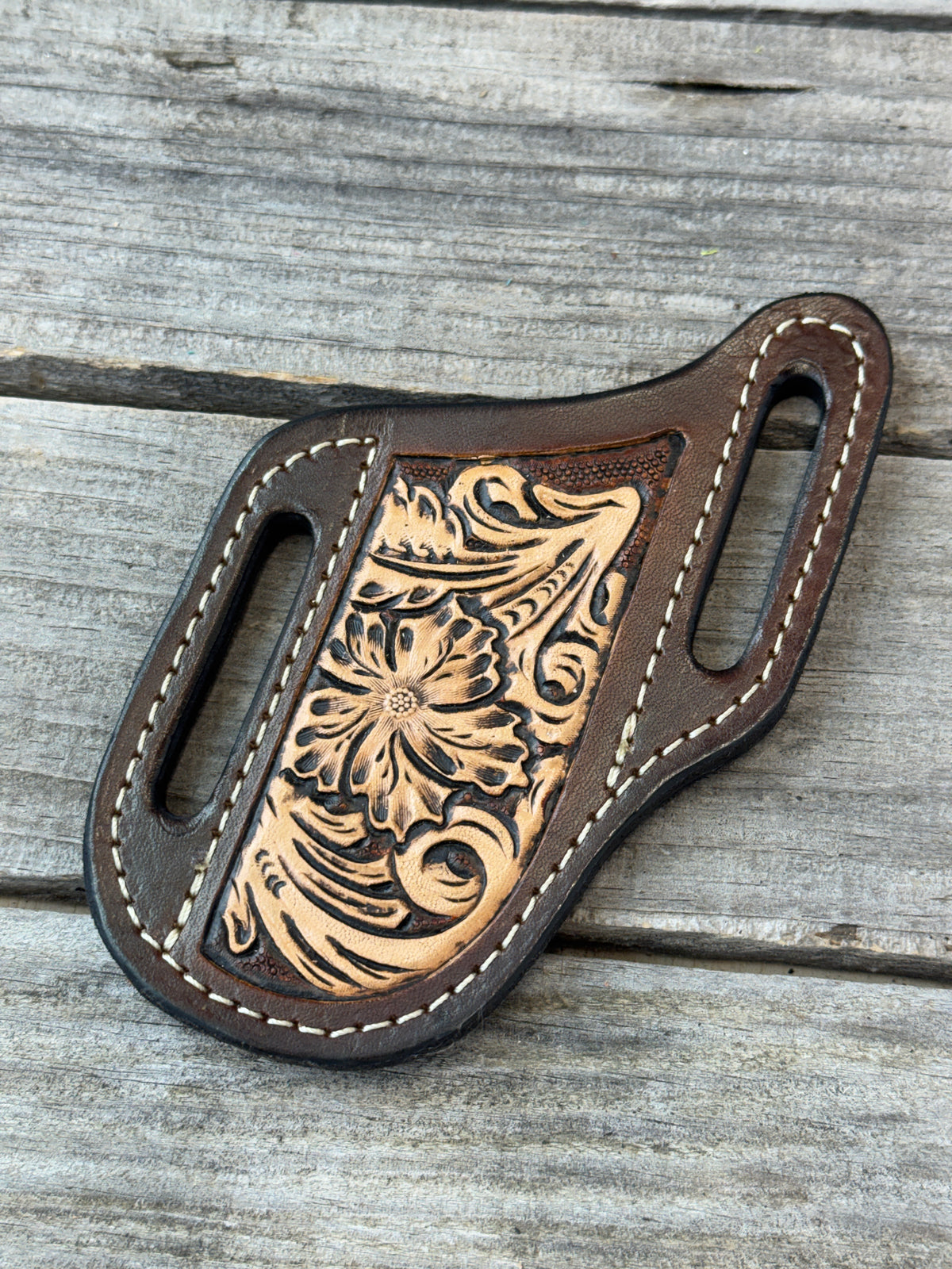 Slim Pancake Carved Floral