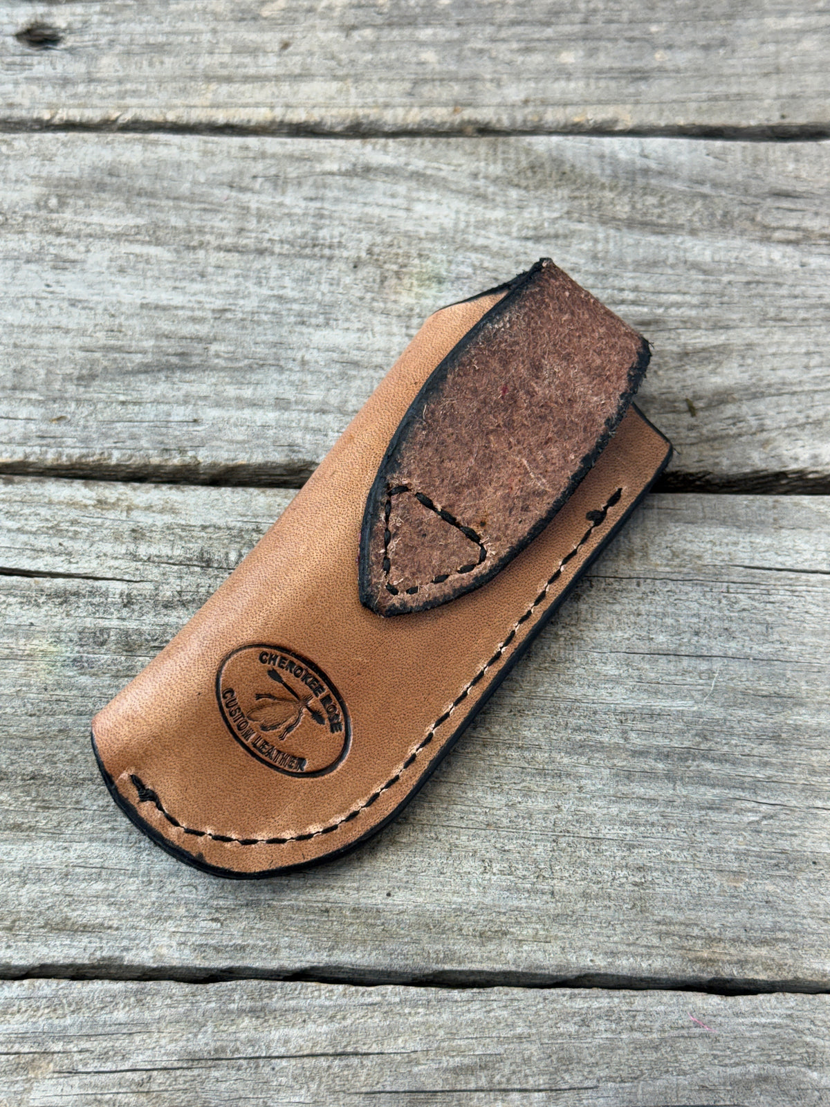 Hand Carved Longhorn Skull Leather Knife Sheath