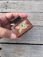 Hand Stamped Leather Hair Clips – 2” Mini Western Clips